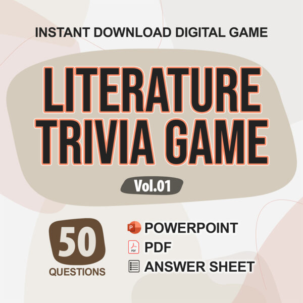 Literature Trivia Digital Game (#1) | Instant Download | PowerPoint & PDF