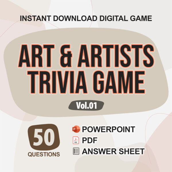 Art and Artists Trivia Digital Game (#1) | Instant Download | PowerPoint & PDF