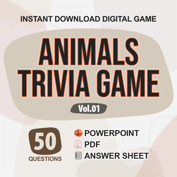 Animals Trivia Digital Game (#1) | Instant Download | PowerPoint & PDF