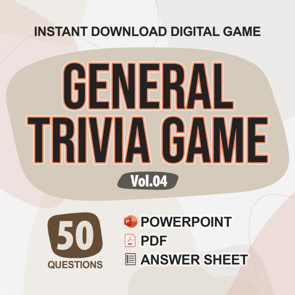 General Knowledge Trivia Digital Game (#4) | Instant Download | PowerPoint & PDF