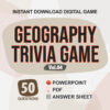 Geography Trivia Digital Game (#4) | Instant Download | PowerPoint & PDF