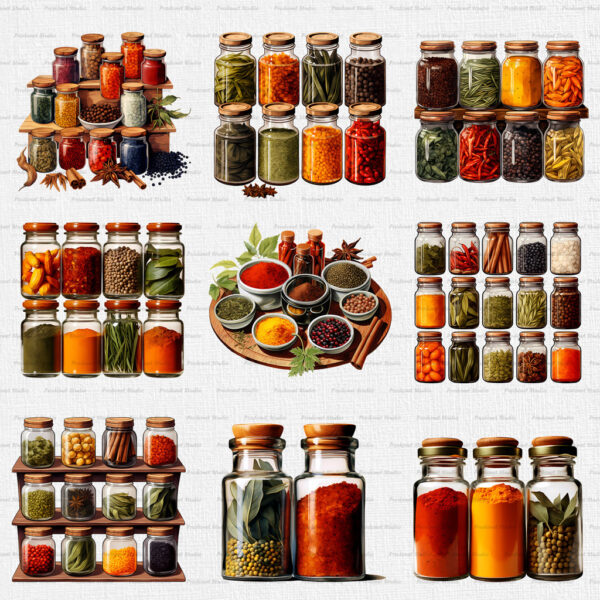 Watercolor Spices PNG Clipart Bundle #1 - Image 6