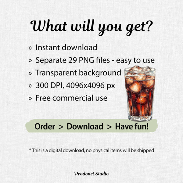 Watercolor Fast Food PNG Clipart Bundle - Image 8