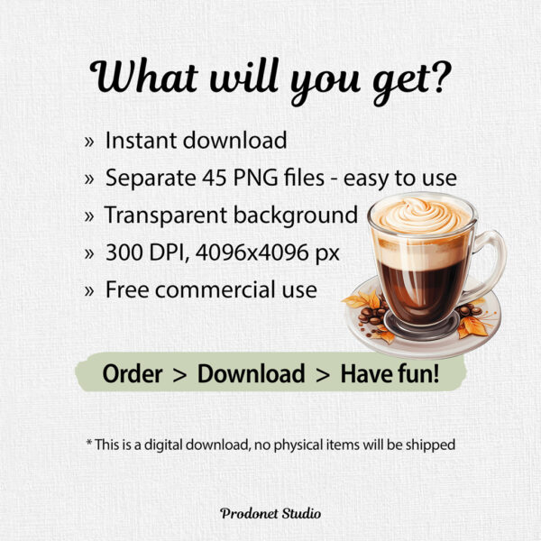 Watercolor Coffee PNG Bundle - Image 9