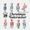 Watercolor Christmas Nutcracker PNG clipart Bundle