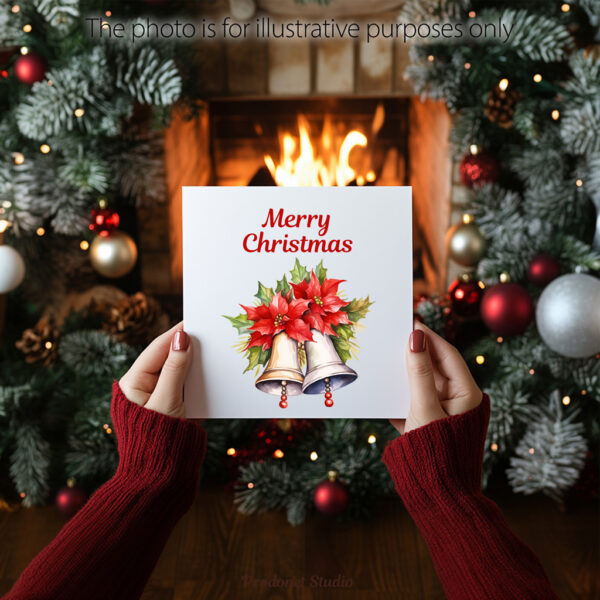 Watercolor Christmas Bells PNG Clipart Bundle - Image 8