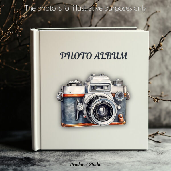 Watercolor Vintage Camera PNG Clipart Bundle - Image 10