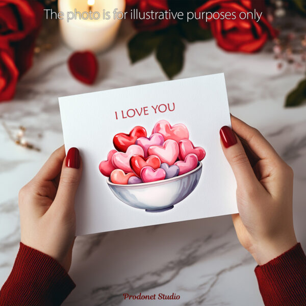 Watercolor Valentine’s Day Sweets PNG Clipart Bundle - Image 10