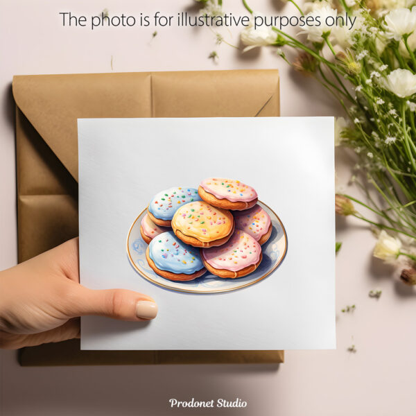 Watercolor Sugar Cookies PNG Bundle - Image 10