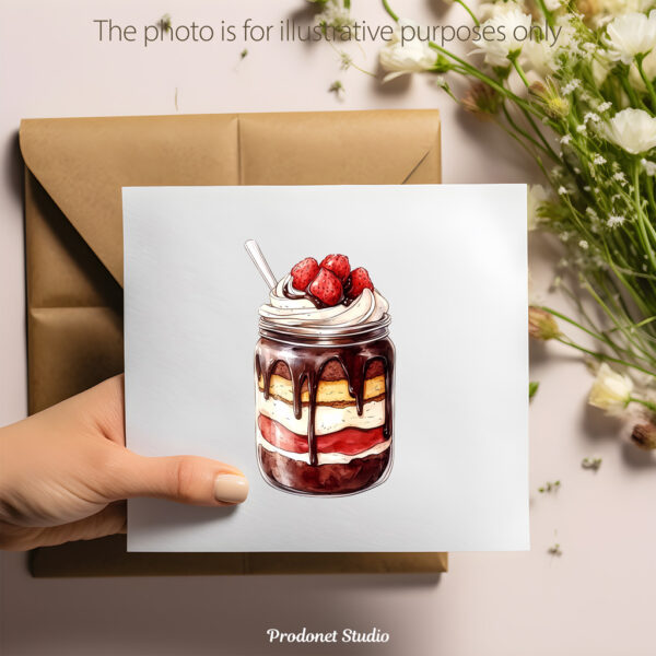 Watercolor Cake Jar PNG Bundle - Image 9