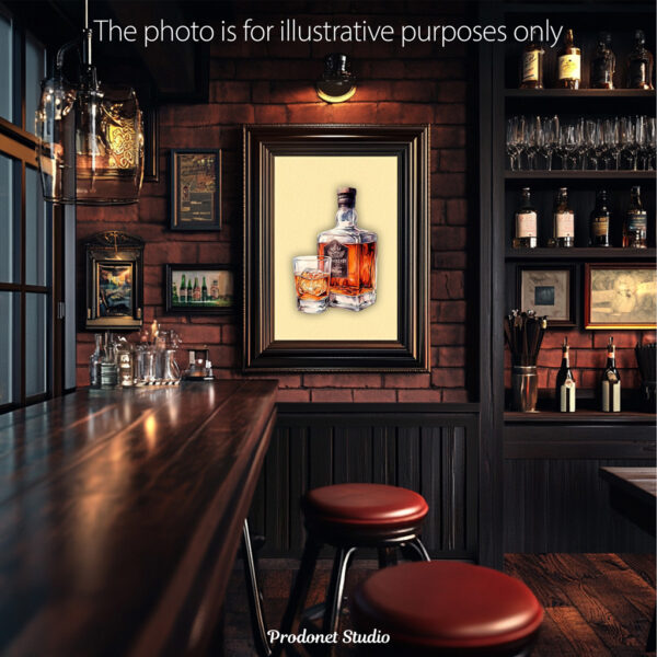Watercolor Whiskey PNG Clipart Bundle - Image 9