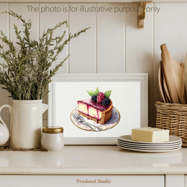 Watercolor Cheesecake PNG Clipart Bundle #2 - Image 10