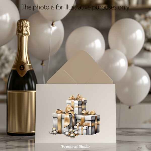 Watercolor New Year's Eve PNG Clipart Bundle #2 - Image 10
