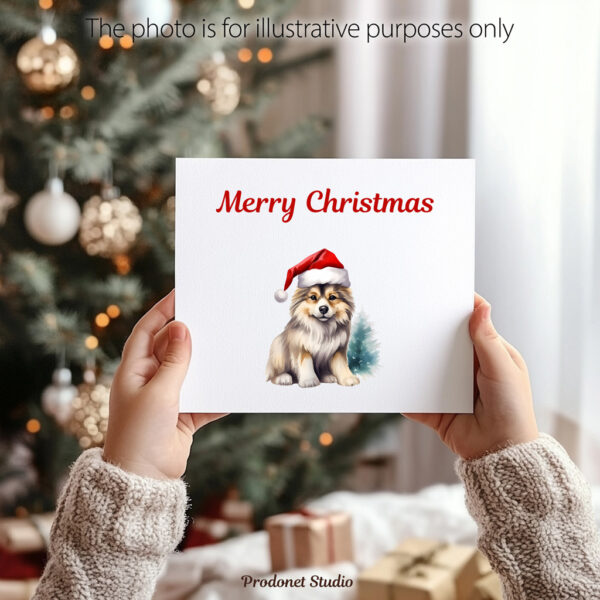 Watercolor Christmas Animals PNG clipart Bundle - Image 10